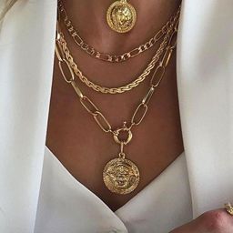 Arzonai Gold Stainless Steel Necklace-image-46