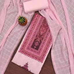 MANVAA Floral Embroidered Cotton Unstitched Dress Material-picture-16