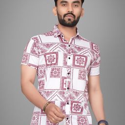 Metronaut Men Regular Fit Spread Collar Ethnic Motifs Printed Cotton Casual Shirt-image-95