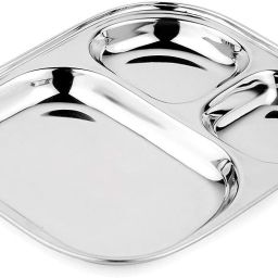 Hasti Medium Pav Bhaji Plate Sectioned Plate (6 Sectioned Plate) Dinner Plate-16