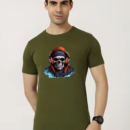 KaamBhari Graphic Printed Round Neck Regular Fit Cotton T-shirt-picture-1