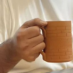 The handicraftian Terracotta NAWABI JUMBO Mug Set of 2 image 5