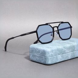 SUNGLASSIC Unisex Blue Full Rim UV Protected Lens Square Sunglasses-image-40