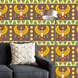 ArtzFolio Printed UV-Resistant Anti-Bacterial Ancient Egypt Falcon PatternPeel & Stick Wallpaper-image-28