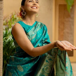 Subham Woven Design Printed Zari Banarasi Celebrity Saree-picture-30
