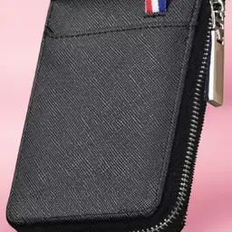 SZN Men Zip Detail Leather Card Holder-55