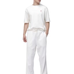 RARE RABBIT Men Dalton Primary Off White Tailored Trousers-image-100