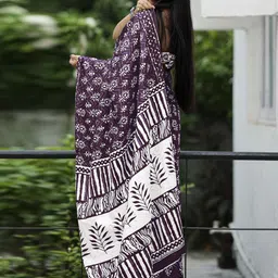 Anouk Rustic Ethnic Motifs Bagru Saree image 4