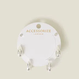 Accessorize Set Of 3 Crystals Studded Teardrop Shaped Studs image 4