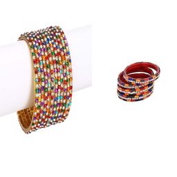SOMIL Set Of 16 Multicolor Glass Artificial Stones and Beads Bangles-image-90