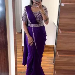 SAADHVI Embellished Pure Silk Saree-image-71