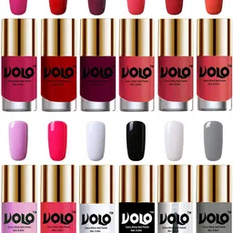 VOLO Set Of 12 Luxury Super Shine Nail Polish - 9.9 ml Each-Combo-No-183-26