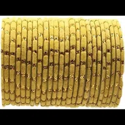 SAVORADE Set Of 24 Gold Glass Bangle-picture-8