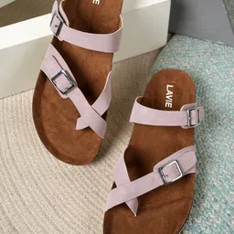 Lavie Women Buckle Detailed One Toe Flats-image-43