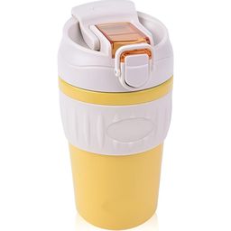 Baskety Yellow & White Solid Stainless Steel Matte Set of Cups and Mugs-27