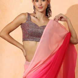 Jaipur Kurti Ombre Pure Georgette Ready to Wear Saree-image-24