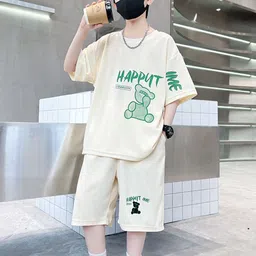 StyleCast x Revolte Boys Printed Pure Cotton T-shirt With Shorts-image-84