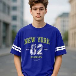 VEIRDO Boys Typography Printed Drop-Shoulder Sleeves Pure Cotton Oversized T-Shirt-image-75