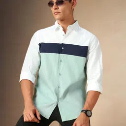 Dennis Lingo Men Opaque Colourblocked Casual Shirt-image-92
