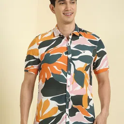 Allen Solly Spread Collar Opaque Printed Casual Shirt-picture-9