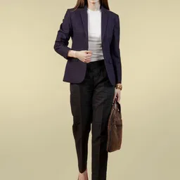 Talethread Checked Pure Cotton Single-Breasted Blazer-picture-18