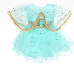 Samjho Fashion Light Blue Sequined Tulle Party Frock-image-89