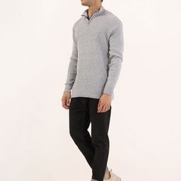 Kveto style redefined High-Neck Half-Zipper Pullover Sweater-image-50
