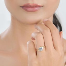 Ornate Jewels 925 Sterling Silver 18KT Gold-Plated AD-Studded Solitaire Finger Ring-image-51