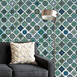 ArtzFolio Printed UV-Resistant Anti-Bacterial Vintage Floral MandalaPeel & Stick Wallpaper-image-92