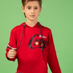 MashUp Boys Printed Hooded Applique T-shirt-image-50