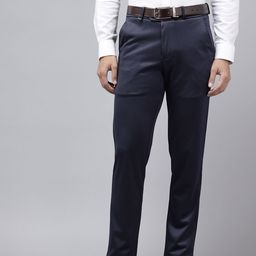 Van Heusen Men Textured Slim Fit Formal Trousers-picture-19