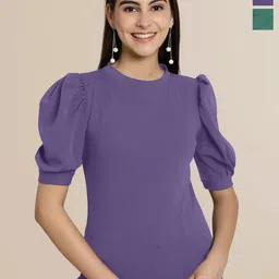 Tromko Puff Sleeve Top-image-52