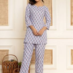 DHANOTA Women Floral Printed Top With Trousers Co-Ords-image-91