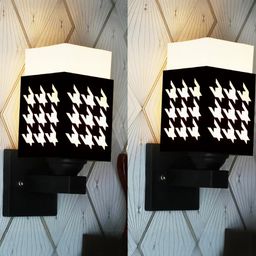 Gojeeva Black Wood Square Wall Lamps-picture-36
