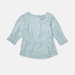 Gini and Jony Girls Printed Puff Sleeve Sheen Chiffon Top-image-72