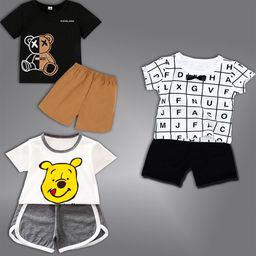 HELPOM Unisex Kids Printed T-shirt with Shorts-image-87