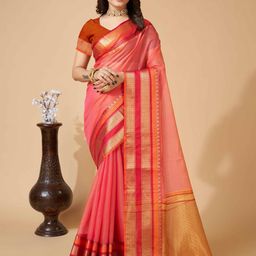 VARNI FABRICS Woven Design Zari Kota Saree-image-80