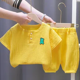 YK Kids Pure Cotton T-Shirt & Joggers Clothing Set-image-84