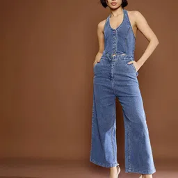 SASSAFRAS Halter Neck Basic Jumpsuit-picture-31