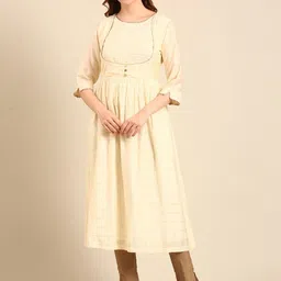 Anouk Women Flared Sleeves Sequinned Chanderi Silk Kurta-29