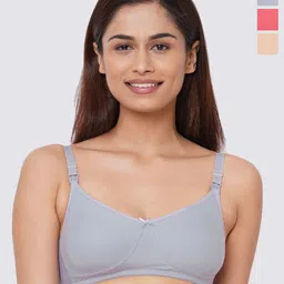 Inner Sense Organic Cotton Antimicrobial Women Feeding Bra Pack of 3-picture-32
