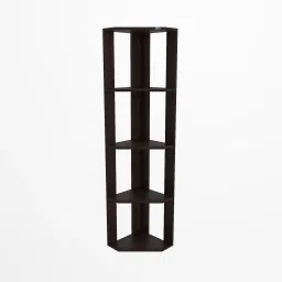 das Revolt Wooden Multipurpose Book Storage Display Organizer Rack Showcase Stand Engineered Wood Semi-Open Book Shelf image 3