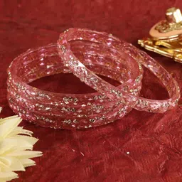 ZULKA Set Of 4 Crystal-Studded Bangles-43