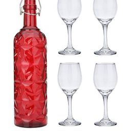 SOMIL Red Glass Airtight Can Bottle-image-103