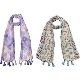 StoleVilla Multicoloured Floral Chiffon Stoles-image-49