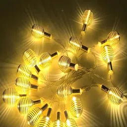 KAVYARA White LED Metal Fancy String Lights image 2