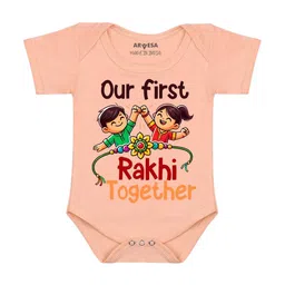 Arvesa My First Rakhi Printed Romper-9