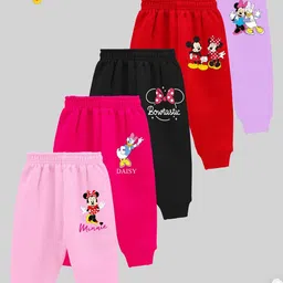 Disney By Miss and Chief Girls Pack Of 5 Mid-Rise Joggers-image-88