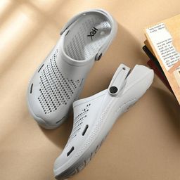 HRX by Hrithik Roshan Men Grey Self Design Rubber Clogs-53