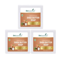 She Essentials Set Of 3 Natural Shea Butter Soap - 125g Each-12